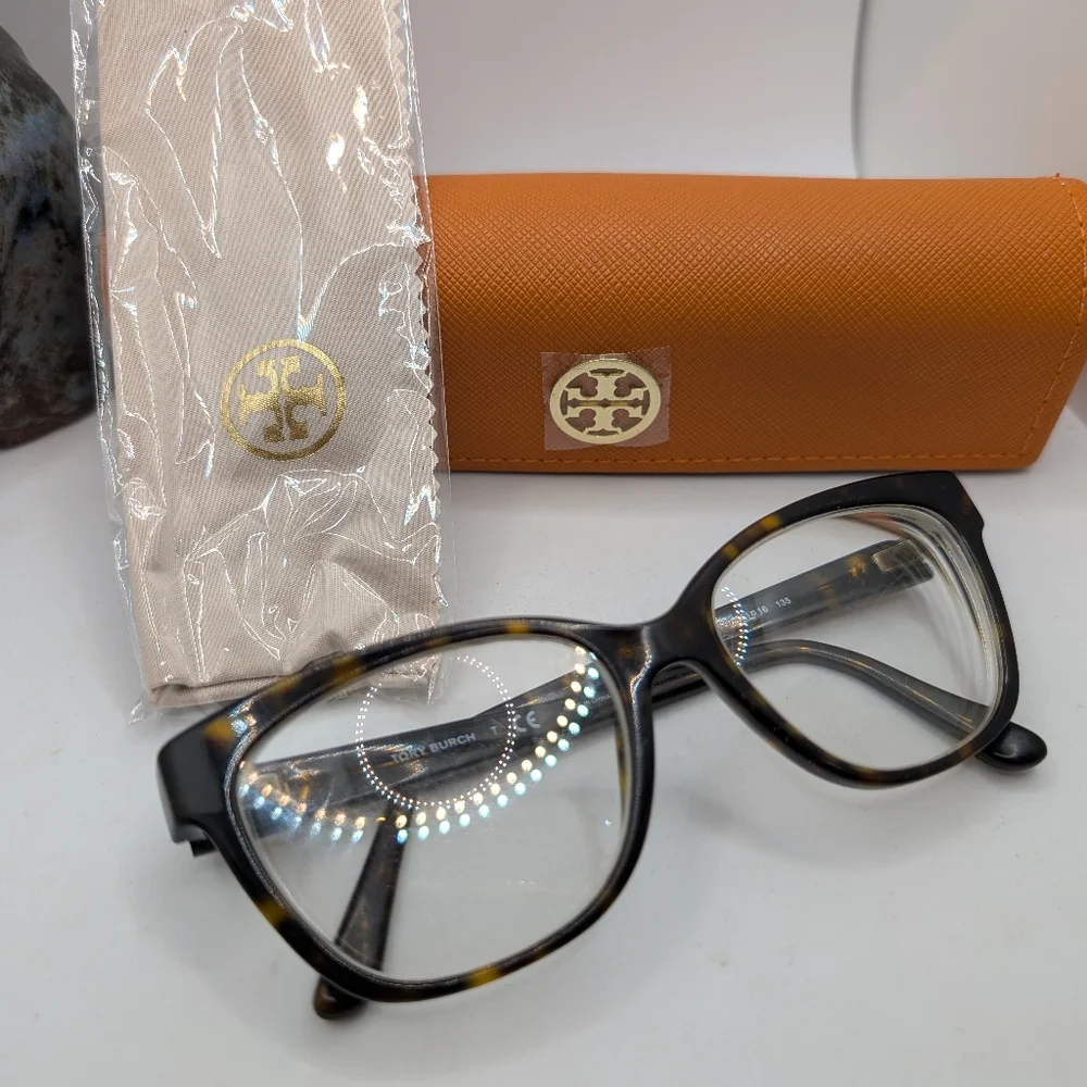 Tory Burch Tortoiseshell and Black Optical Glasses